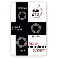 Adam & Eve Triple Erection System - Clear Pack Of 3