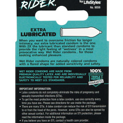 Contempo Wet Rider Extra Lubricated Condom Pack - Pack Of 3