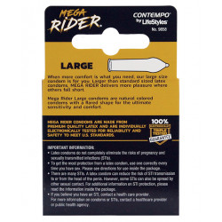 Contempo Mega Rider Large Condom - Pack Of 3